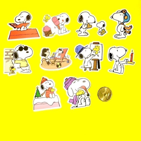 3/$20 Brand New 10x Snoopy Waterproof Stickers #a - Picture 1 of 1